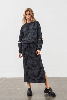 Світшот трикотажний сірого кольору Жалін 01