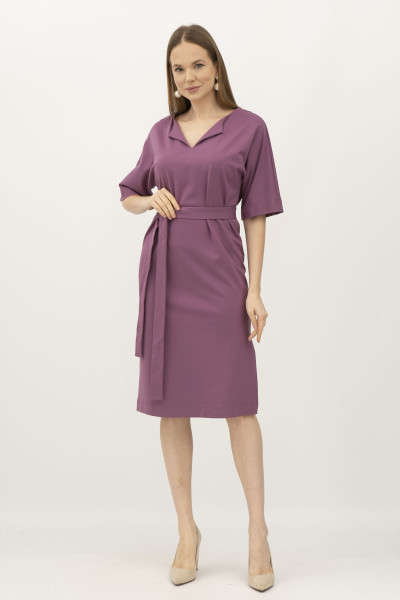 Сукня бузкова з еластичної тканини прямого силуету Нурін 01 Сукня бузкова з еластичної тканини прямого силуету Нурін 01