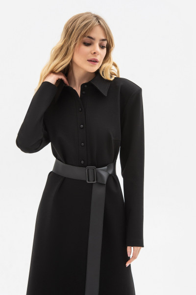 Сукня прямого силуету довжини міді чорного кольору Реліна Сукня прямого силуету довжини міді чорного кольору Реліна