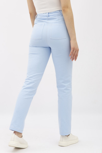 Брюки в стилі денім з котону блакитного кольору Сторі 02