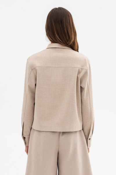 Сорочка вкорочена бежева з вмістом вовни 80% Васат