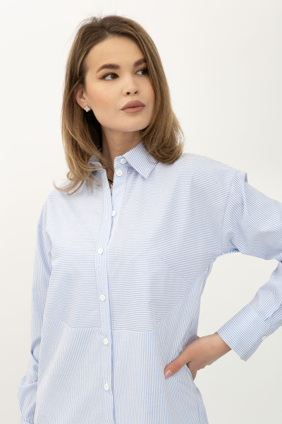 Сукня сорочка котонова  в смужку Ешпія Сукня сорочка котонова  в смужку Ешпія