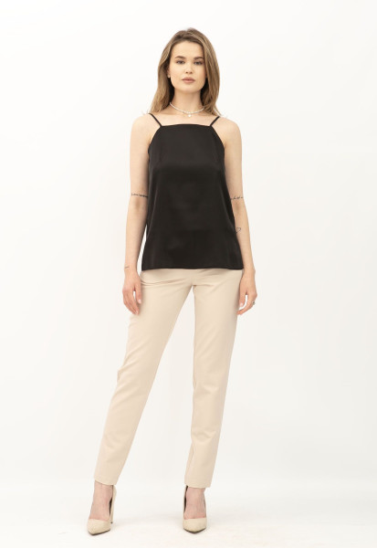 Майка чорна на бретелях Фоказі 03