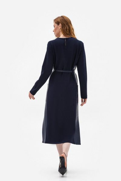 Трикотажна сукня довжини міді синього кольору Молоне