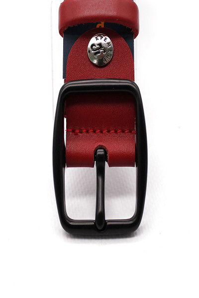 Жіночий ремінь з натуральної шкіри червоного кольору 530/159