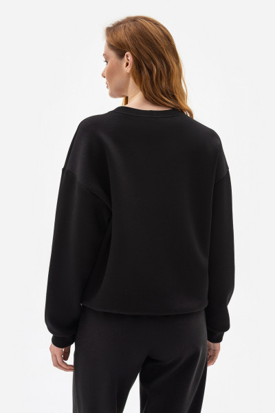 Жіночий світшот трикотажний чорного кольору Теріса