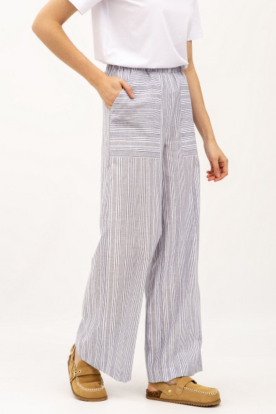 Брюки-палаццо сірого кольору Доляна