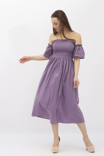 Стильне жіноче плаття з жовтої бавовни Арвід 01 Стильне жіноче плаття з жовтої бавовни Арвід 01