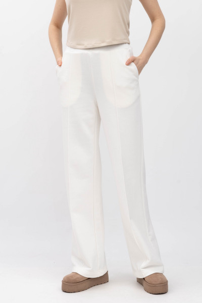 Базові трикотажні брюки молочного кольору Орсіна
