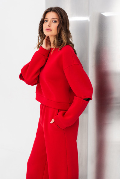 Світшот трикотажний червоного кольору Жалін