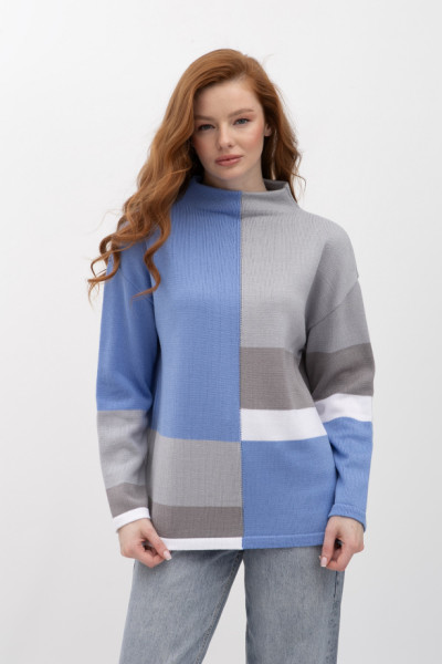 Джемпер вільного крою блакитного кольору 25207020