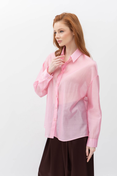 жіноча сорочка вільного силуету рожевого кольору Балі 01