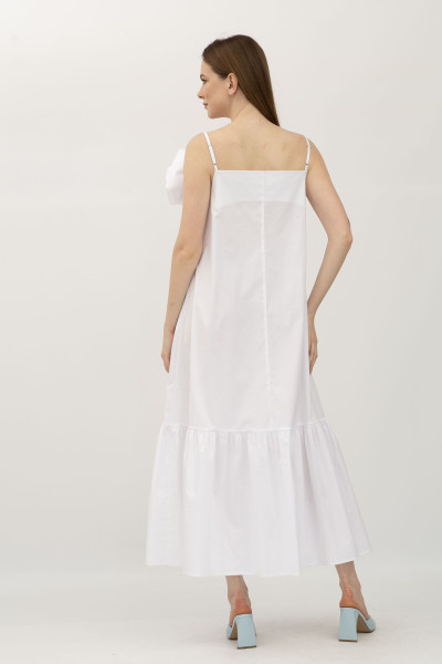 Максі сарафан на бретелях білий Ларуа 01 Максі сарафан на бретелях білий Ларуа 01