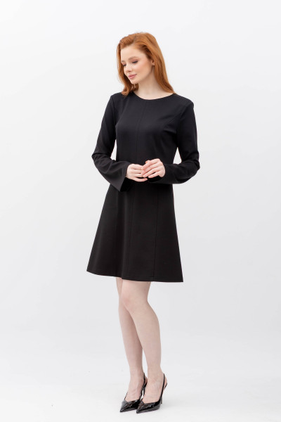 Cукня міні силуету трапеція чорного кольору Лоіда 02