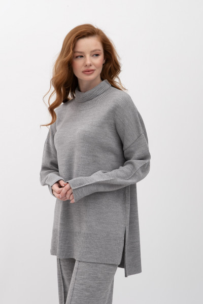 Трикотажний сірий джемпер 25207701