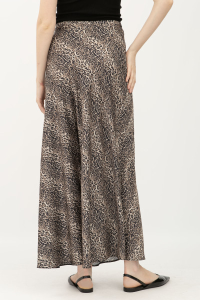 Спідниця у білизняному стилі принт леопард коричневий Касія 246