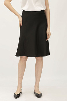 Чорна спідниця у білизняному стилі довжини вище коліна Касія 41