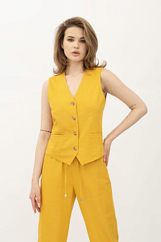 Гірчичний жіночий жилет Сінон 21