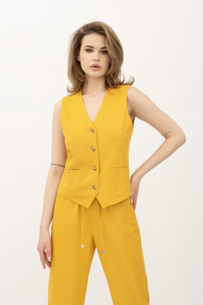 Гірчичний жіночий жилет Сінон 21