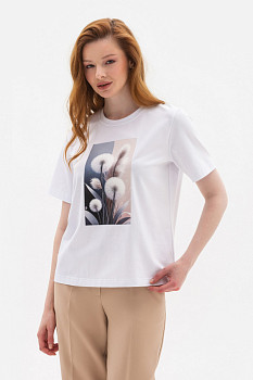 Трикотажна футболка білого кольору Лаліса 12