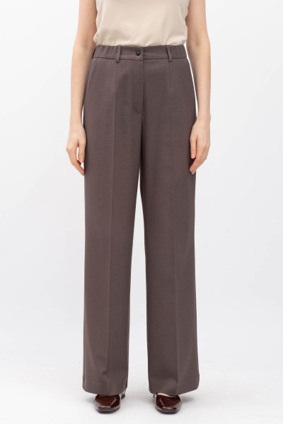 Брюки з костюмної тканини коричневого кольору Таріна 213