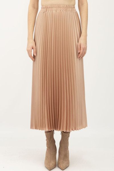 Спідниця гофре бежевого кольору Теріл 003