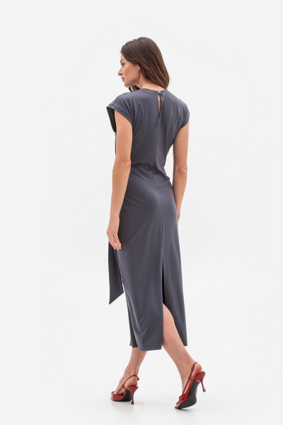 Трикотажна сукня міді довжини сірого кольору Астрія Трикотажна сукня міді довжини сірого кольору Астрія