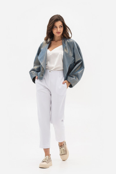 Котонова куртка вільного силуету золотистого кольору Чаріна