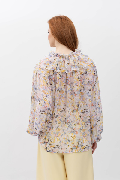 Шифонова блуза у квітковий принт Нілда