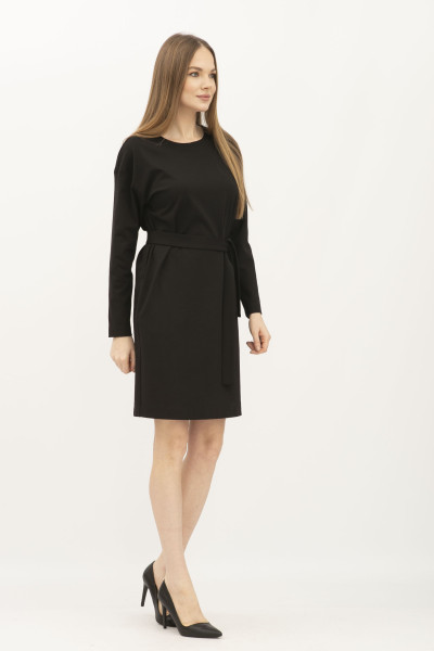 Чорна коротка сукня зі щільного трикотажу з віскозою Ніч 13 Чорна коротка сукня зі щільного трикотажу з віскозою Ніч 13