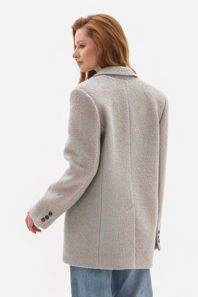 Жакет oversize з вовною блакитного кольору Ємісія 01