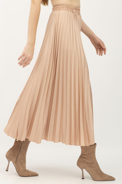 Спідниця гофре бежевого кольору Теріл 009