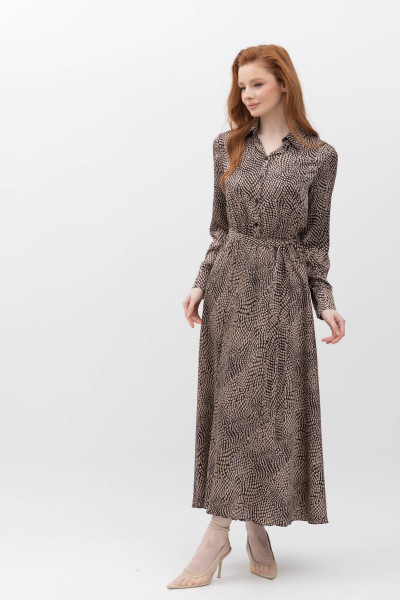 Сукня міді вільного силуету з шовку Тарті 04