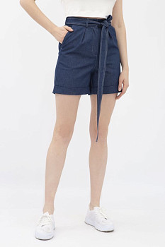 Темно сині джинсові шорти з підворотами Віград 01