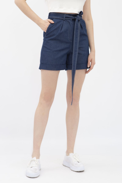 Темно сині джинсові шорти з підворотами Віград 01