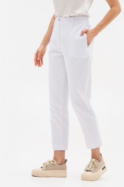 Брюки білого кольору з бавовни Зенера