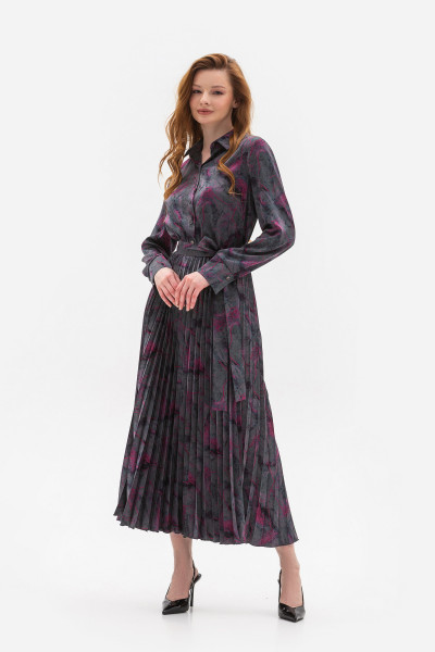 Сукня міді з спідницею плісе Міріал 02