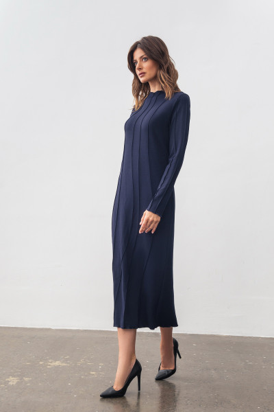 Сукня трикотажна синя довжини міді Тіарі 01 Сукня трикотажна синя довжини міді Тіарі 01