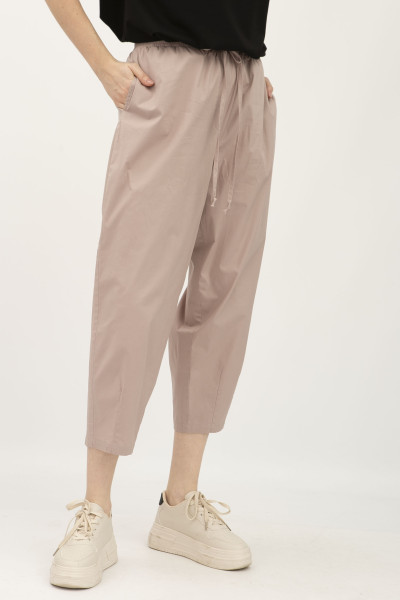 Котонові брюки бежевого кольору вільного крою Цветі 02