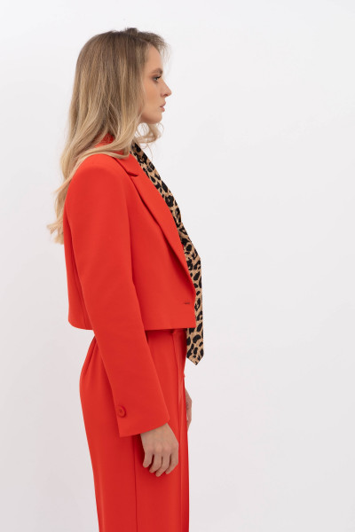 Жакет- кроп  червоного кольору Ертіз