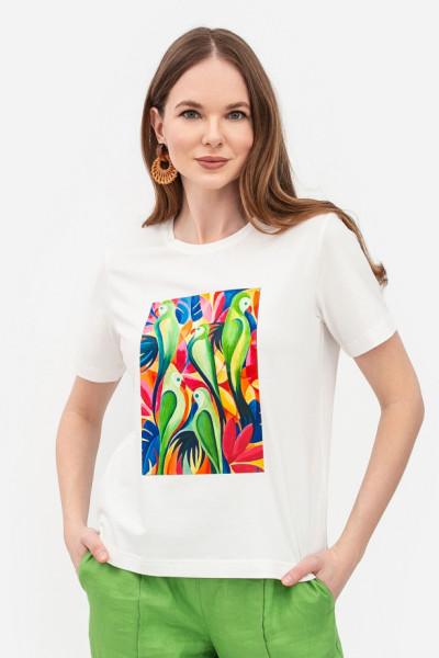 Трикотажна футболка білого кольору Лаліса 10