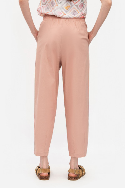 Котонові брюки  кольору капучино вільного крою Цветі 05