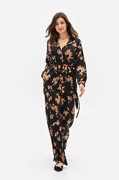 Шифонові брюки з принтом квітів Беліна