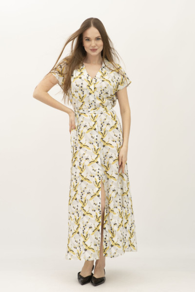 Літня сукня максі з бавовни у квітковий принт Гізель 01 Літня сукня максі з бавовни у квітковий принт Гізель 01