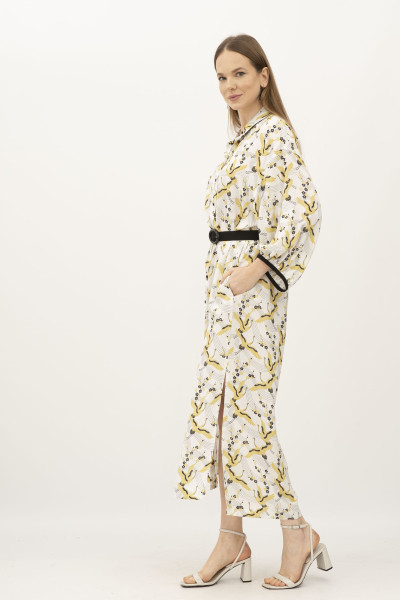 Сукня міді сорочкового крою з принтом квітів Кіруне Сукня міді сорочкового крою з принтом квітів Кіруне