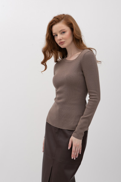 Джемпер трикотажний кольору капучино 25205000