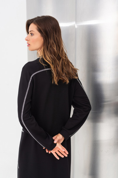 Сукня чорна трикотажна з розрізом по центру Фариса Сукня чорна трикотажна з розрізом по центру Фариса