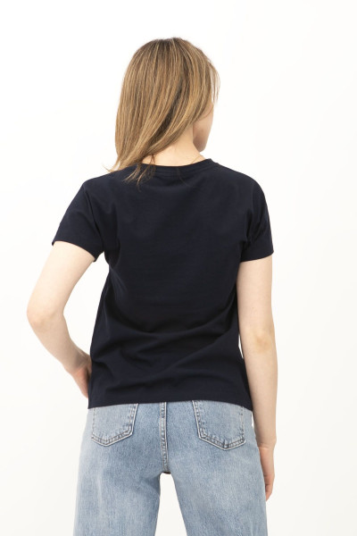 Футболка жіноча трикотажна синього кольору Грос 21