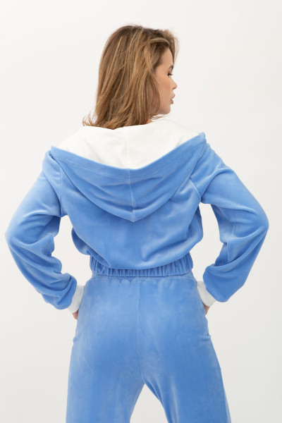 Костюм-трійка із велюру блакитного кольору Лєція 00 Костюм-трійка із велюру блакитного кольору Лєція 00