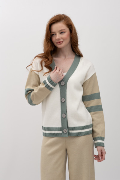 Кардиган трикотажний  молочного кольору 25227000